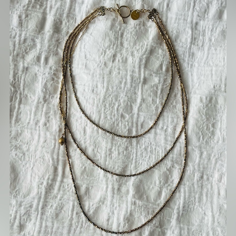 VINTAGE ROBINDIRA UNSWORTH Handmade 14k Gold Vermeil Necklace